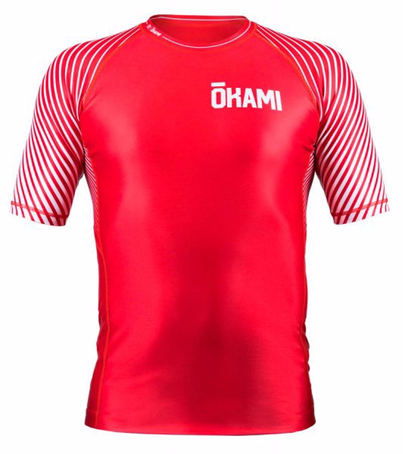 Okami  kanji rashguard - red